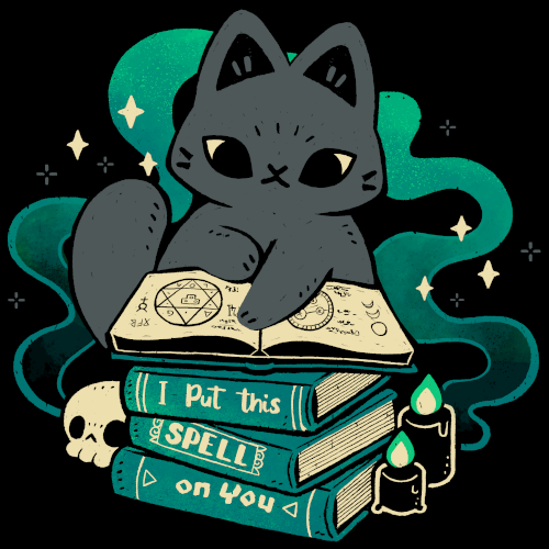 xMorfina - Motiv: Magical Cat with Spellbook